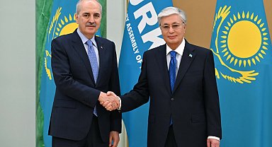 TBMM Başkanı Kurtulmuş, Kazakistan Cumhurbaşkanı Tokayev tarafından kabul edildi