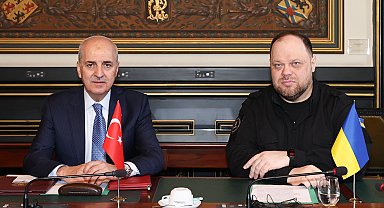 TBMM Başkanı Kurtulmuş, Ukrayna Parlamentosu Başkanı Stefanchuk ile görüştü