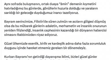 TBMM Başkanı Kurtulmuş'tan 'Kurban Bayramı' mesajı