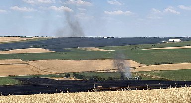 Tekirdağ'da 70 dönüm buğday tarlası yandı