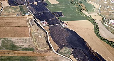 Tekirdağ'da yangında 400 dönüm buğday ekili tarla zarar gördü