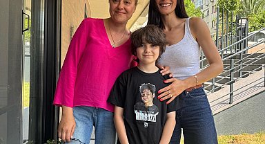 Trabzonsporlu Gözde Atasoy ve oyuncu Eymen Yücel, Minguzzi ailesini ziyaret etti