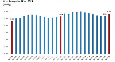 TÜİK: Ücretli çalışan sayısı yıllık yüzde 2,4 arttı