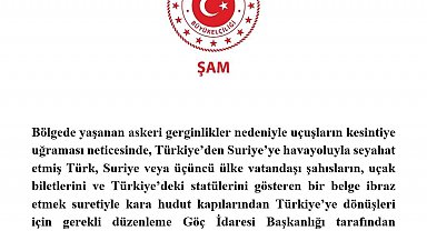 Türkiye'nin Şam Büyükelçiliği'nden 'seyahat' açıklaması