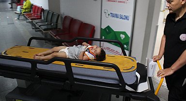 1'inci katın balkonundan düşen Haydar bebek yaralandı