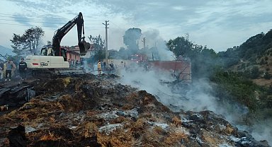 2 ev ve 10 samanlığın yandığı yangının boyutu gün ağarınca ortaya çıktı