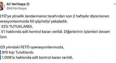 20 ilde FETÖ'ye operasyon; 50 gözaltı