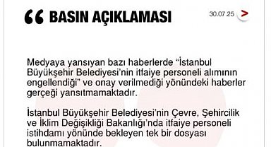 'İBB'nin itfaiye istihdamı yönünde bekleyen tek bir dosyası yok'