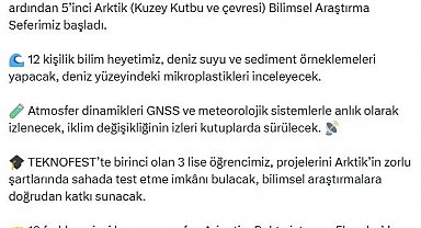 5'inci Arktik Bilimsel Araştırma Seferi başladı