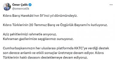 AK Parti'li Çelik'ten '20 Temmuz Barış ve Özgürlük Bayramı' mesajı
