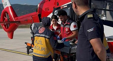 Ambulans helikopter, parmakları kopan 3 yaşındaki çocuk için havalandı