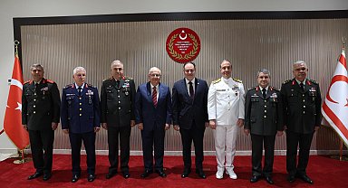 Bakan Güler, Mutlu Barış Harekatı'nın 51'inci yıl dönümü törenlerine katılmak üzere KKTC'ye gitti