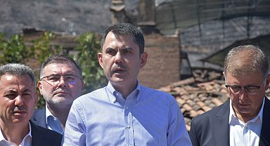 Bakan Kurum: Yangınlardan etkilenen 8 ilde toplamda 1168 bina zarar gördü