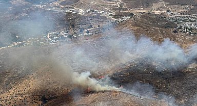 Bodrum'da ot yangını
