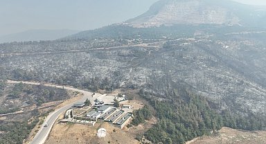 Bursa'da yanan ormanlar dronla görüntülendi; soğutma çalışmaları sürüyor