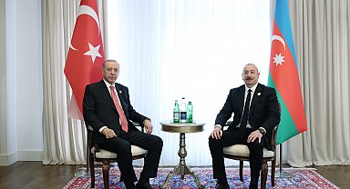 Cumhurbaşkanı Erdoğan, Azerbaycan Cumhurbaşkanı Aliyev ile görüştü ve videoyla