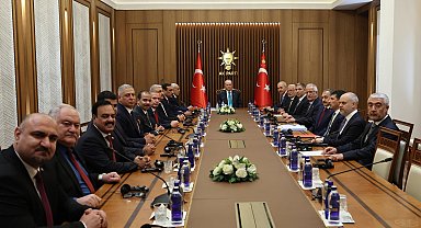 Cumhurbaşkanı Erdoğan, Irak Temsilciler Meclisi Başkanı Meşhedani ile bir araya geldi