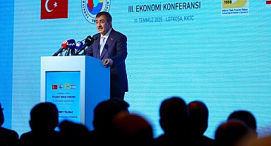 Cumhurbaşkanı Yardımcısı Yılmaz, Türkiye-KKTC Ticaret Odası Forumu 3'üncü Ekonomi Konferansı'na katıldı