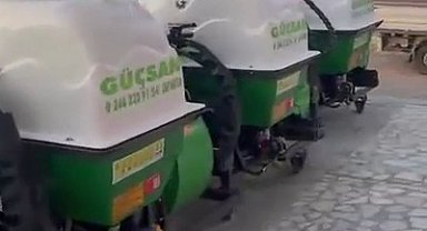 Elindeki ilaçlama makinelerini yangın bölgesine gönderdi