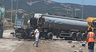 Gaziantep'te tanker ile çekici çarpıştı: 2 ölü