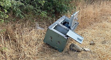 İçindeki takılar imitasyon çıkınca çaldıkları kasayı tarlaya atıp kaçtılar