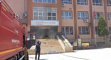 İlkokulda çıkan yangın söndürüldü