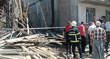 İnşaat halindeki binada betön dökümü sırasında çökme; 7 işçi yaralı