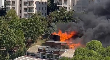İstanbul- Ataşehir'de balık restoranında çıkan yangın söndürüldü