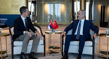 İstanbul- Bakan Hakan Fidan, Sırbistan Dışişleri Bakanı Marko Duric ile bir araya geldi
