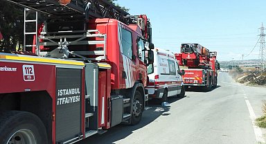 İstanbul- Büyükçekmece'de yaklaşık 400 dönümlük otluk alan kül oldu Geniş haber- aktüel görüntü