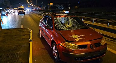 İstanbul - Gaziosmanpaşa'da otoyolda otomobilin çarptığı yaya hayatını kaybetti