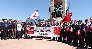 İstanbul- Kıbrıs Barış Harekatı'nın 51'inci yılında Taksim'de tören