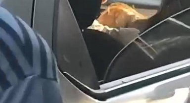 İstanbul- Küçükçekmece'de araç içindeki tartışmada kadının yardımına çevredekiler koştu