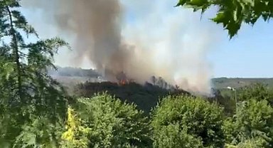 İstanbul - Sultangazi Kent Ormanı'ndaki yangın kontrol altına alındı - 5 Dron görüntüleriyle