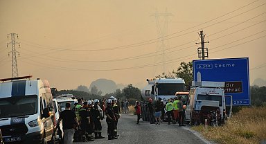 İzmir Çeşme'de orman yangını