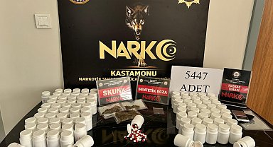 Kastamonu'da 5 bin 447 sentetik hap ele geçirildi