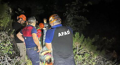 Kayalıktan düşüp ayağı kırıldı, ekipler kurtardı