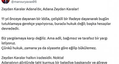 Mansur Yavaş'tan, Zeydan Karalar paylaşımı