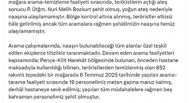 MSB: Metan gazından zehirlenen 5 personelimiz şehit oldu