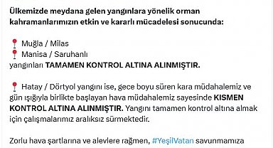 Muğla, Milas ve Manisa Saruhanlı'daki yangınlar kontrol altında