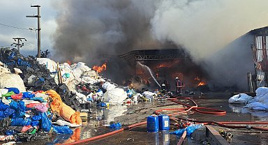Ordu'da geri dönüşüm tesisinde yangın