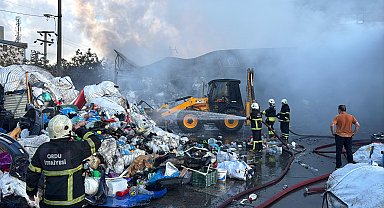 Ordu'da geri dönüşüm tesisinde yangın