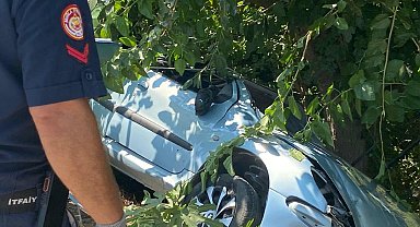 Otomobil ağaca çarptı; sürücü yaralandı, oğlu ve kayınvalidesi öldü