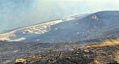 Perinthos Antik Kenti yakınında anız yangını