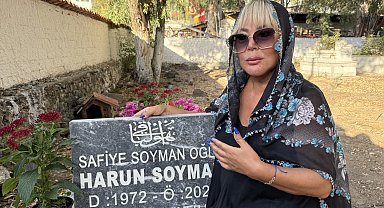 Safiye Soyman, oğlu Harun'u ölümünün 1'inci yılında gözyaşlarıyla andı