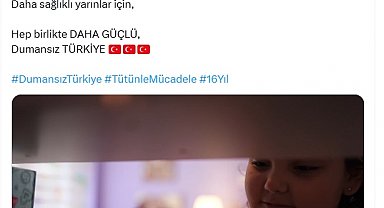 Sağlık Bakanı Memişoğlu'ndan 'Dumansız Türkiye' paylaşımı