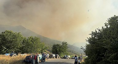 Sakarya'da orman yangını; alevler rüzgarın etkisiyle yayılıyor
