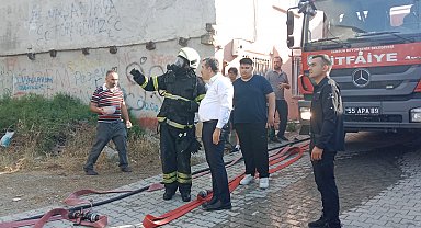 Samsun'da ahşap ev yandı