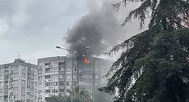 Samsun'da daire yangını