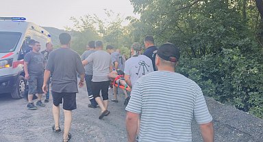 Şarampole yuvarlanan patpattaki 2 kişi yaralandı